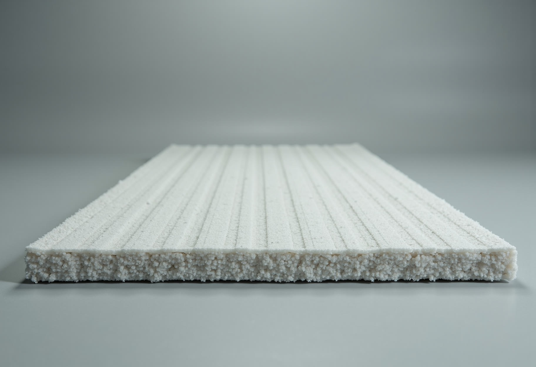 Vinyl mat after extraction, seams dry